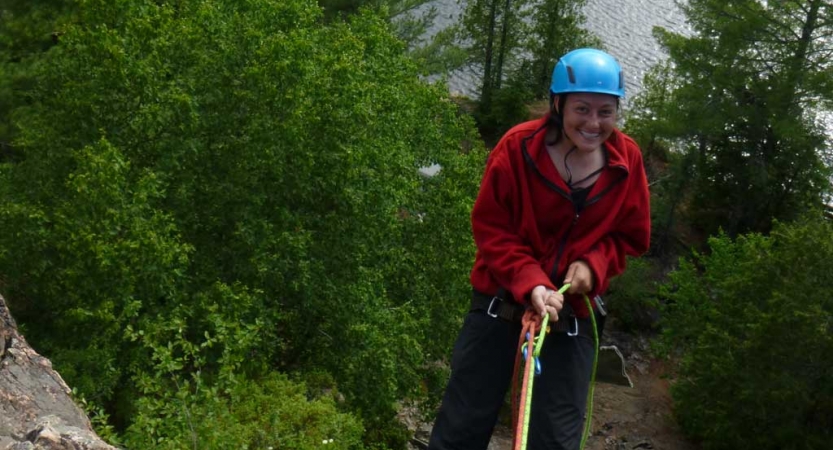 boundary waters rock climbing course for struggling girls